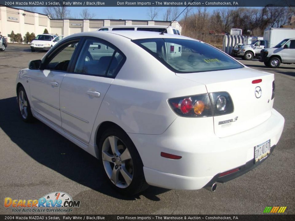 2004 Mazda MAZDA3 s Sedan Rally White / Black/Blue Photo #9