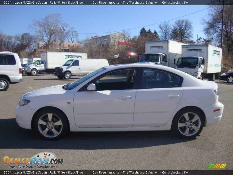 2004 Mazda MAZDA3 s Sedan Rally White / Black/Blue Photo #10