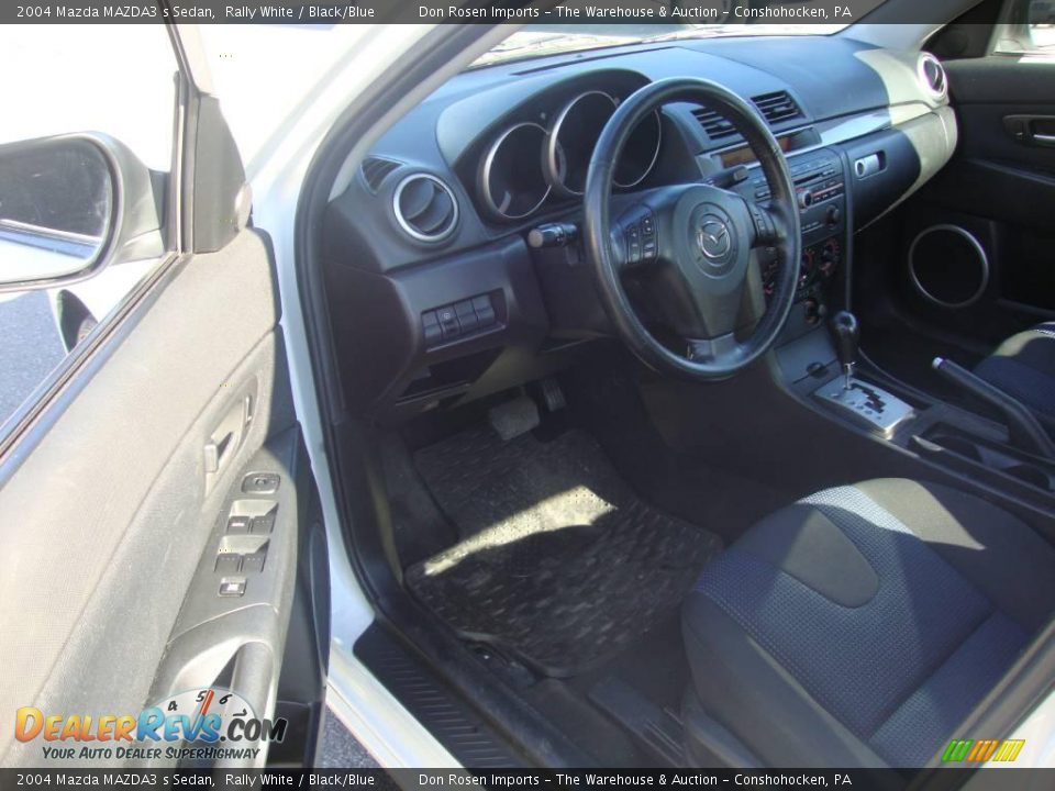 2004 Mazda MAZDA3 s Sedan Rally White / Black/Blue Photo #12