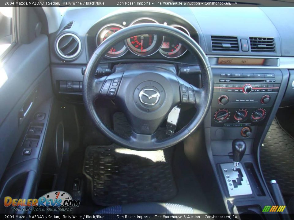 2004 Mazda MAZDA3 s Sedan Rally White / Black/Blue Photo #25