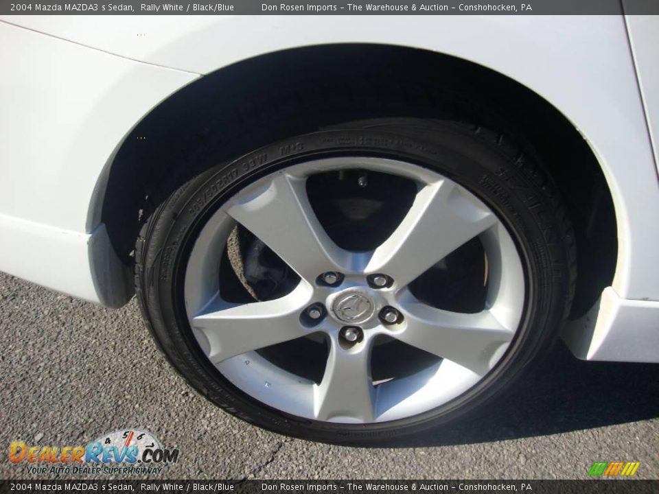 2004 Mazda MAZDA3 s Sedan Rally White / Black/Blue Photo #26