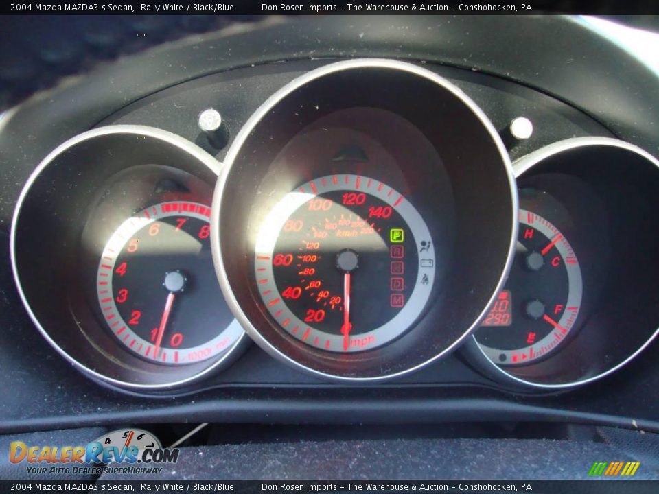 2004 Mazda MAZDA3 s Sedan Rally White / Black/Blue Photo #35
