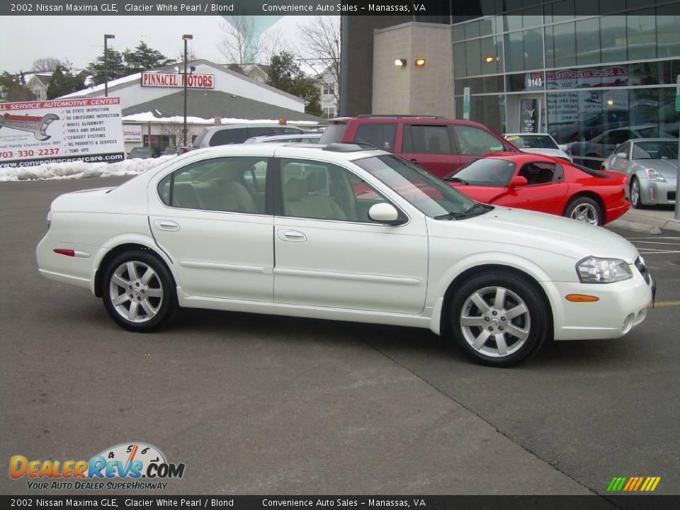 2002 Nissan Maxima GLE Glacier White Pearl / Blond Photo #1