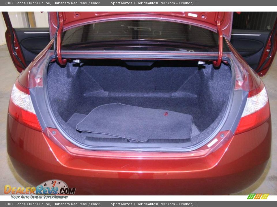 2007 Honda Civic Si Coupe Habanero Red Pearl / Black Photo #11