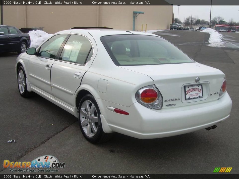 2002 Nissan Maxima GLE Glacier White Pearl / Blond Photo #6