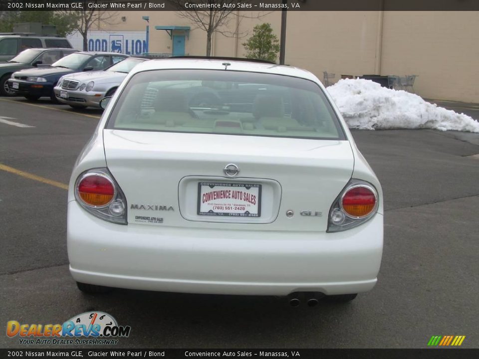 2002 Nissan Maxima GLE Glacier White Pearl / Blond Photo #7