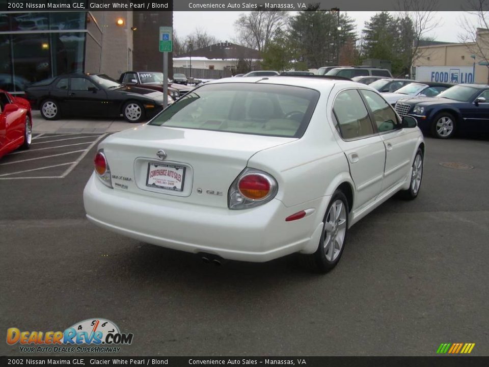 2002 Nissan Maxima GLE Glacier White Pearl / Blond Photo #8