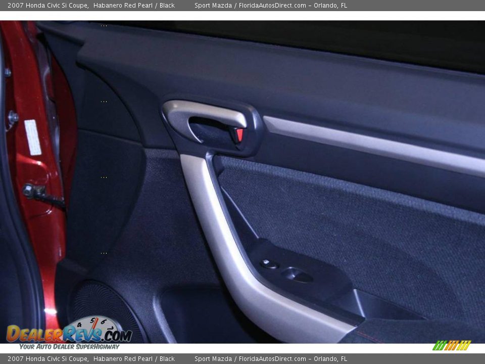 2007 Honda Civic Si Coupe Habanero Red Pearl / Black Photo #17