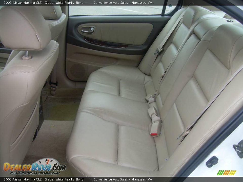 2002 Nissan Maxima GLE Glacier White Pearl / Blond Photo #12