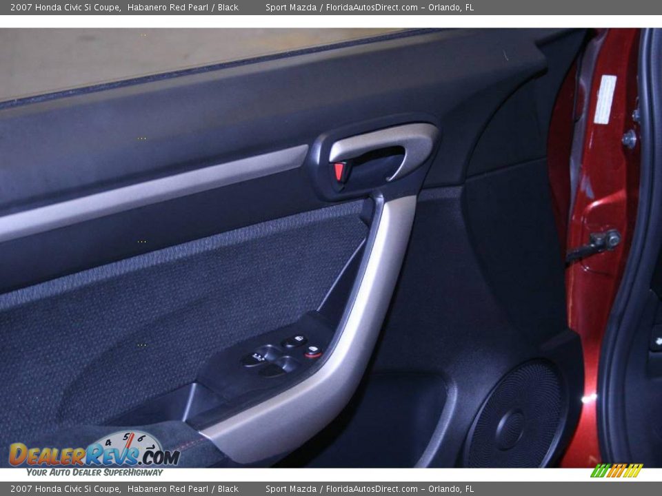 2007 Honda Civic Si Coupe Habanero Red Pearl / Black Photo #19