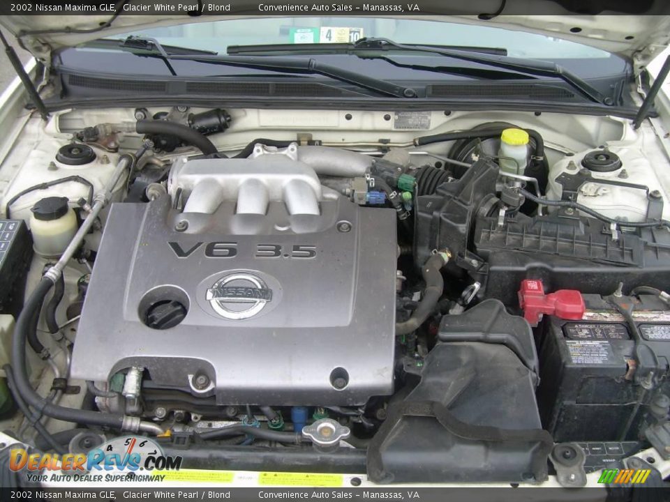 2002 Nissan Maxima GLE Glacier White Pearl / Blond Photo #13