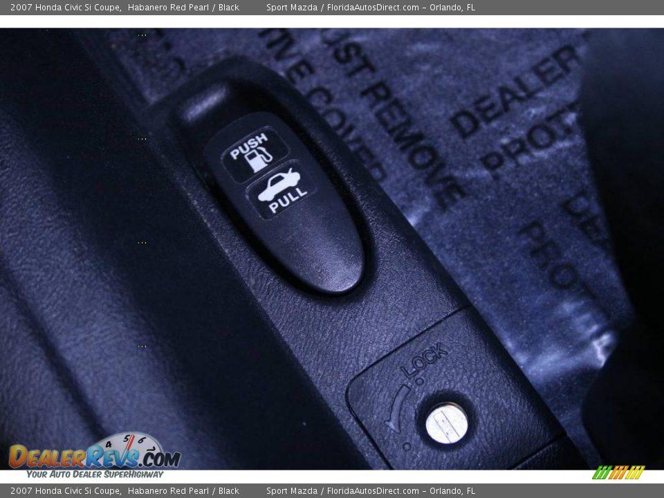 2007 Honda Civic Si Coupe Habanero Red Pearl / Black Photo #27