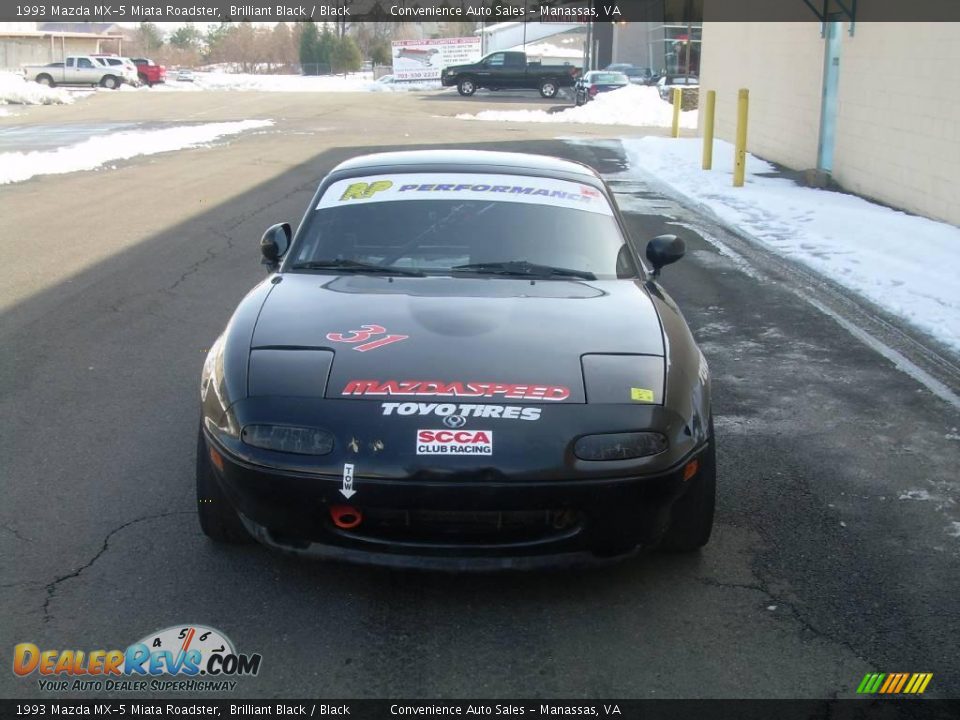 1993 Mazda MX-5 Miata Roadster Brilliant Black / Black Photo #3