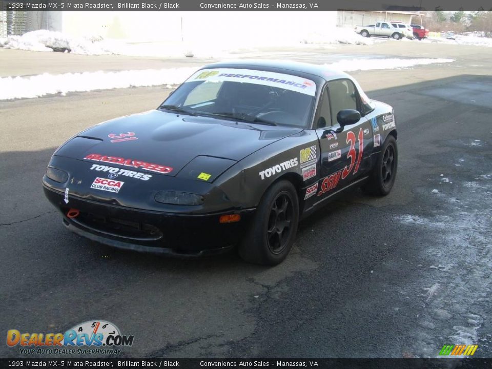 1993 Mazda MX-5 Miata Roadster Brilliant Black / Black Photo #4