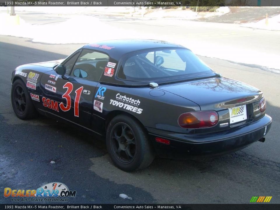 1993 Mazda MX-5 Miata Roadster Brilliant Black / Black Photo #6