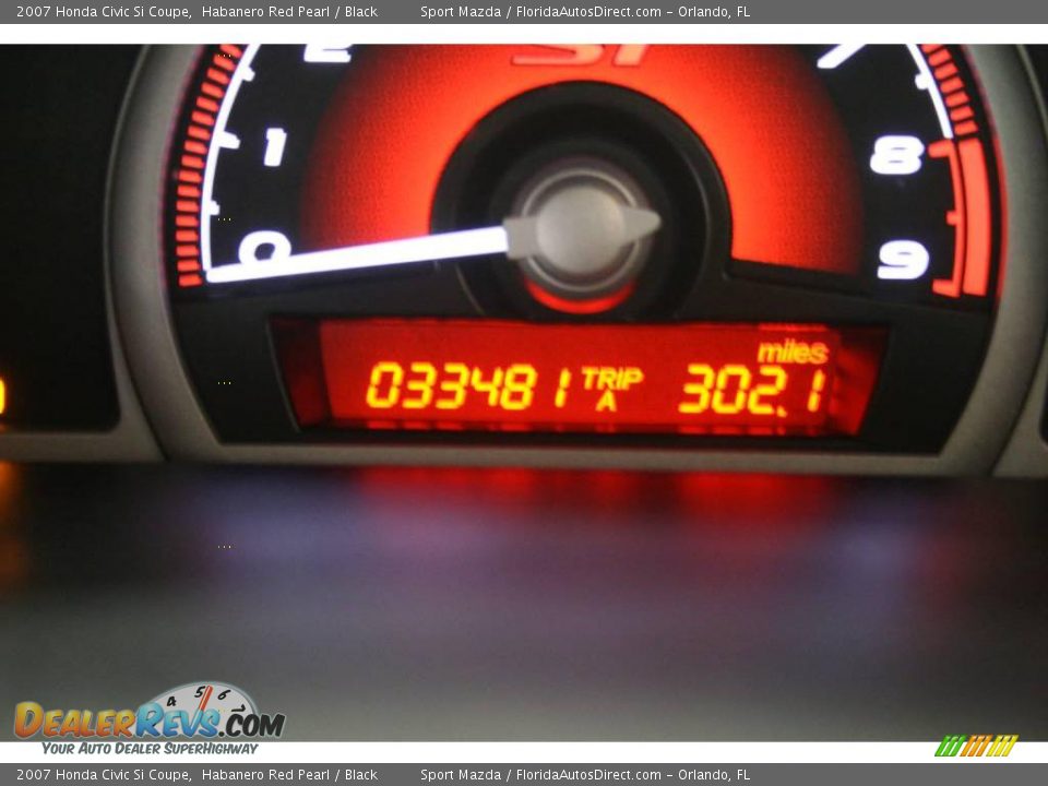 2007 Honda Civic Si Coupe Habanero Red Pearl / Black Photo #31