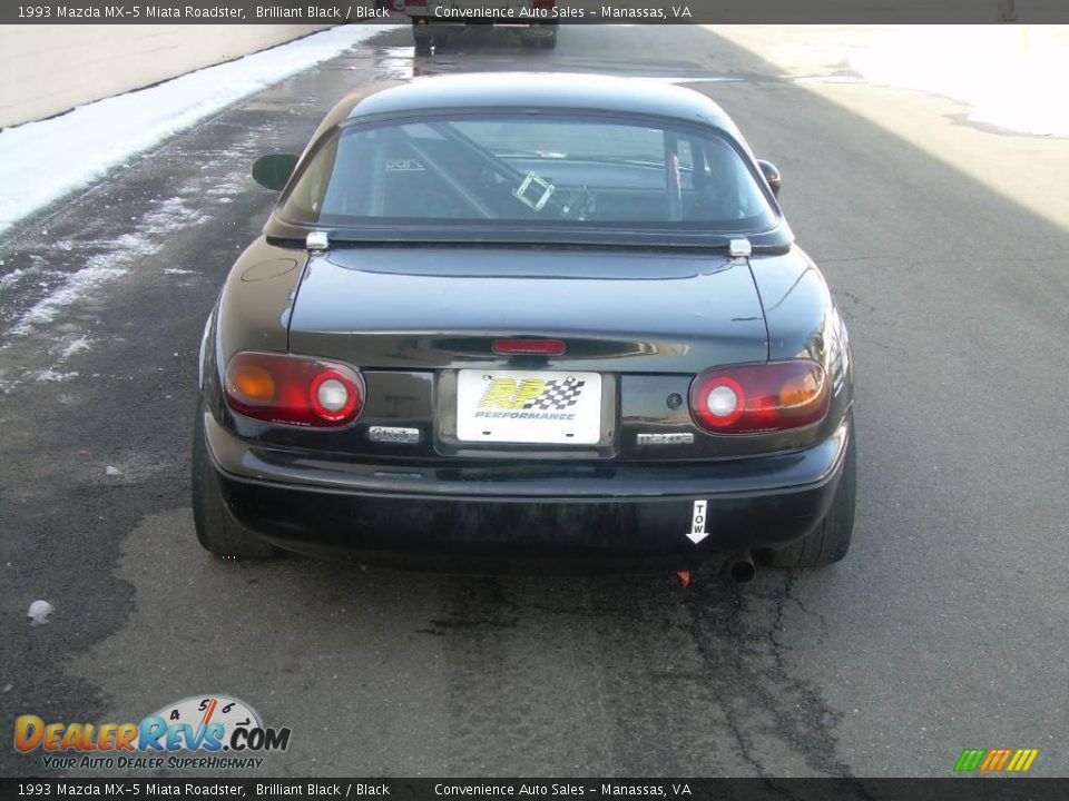 1993 Mazda MX-5 Miata Roadster Brilliant Black / Black Photo #7