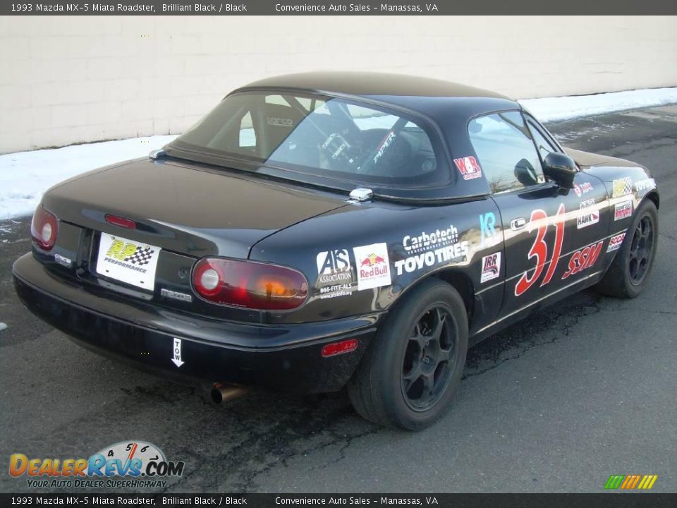1993 Mazda MX-5 Miata Roadster Brilliant Black / Black Photo #8