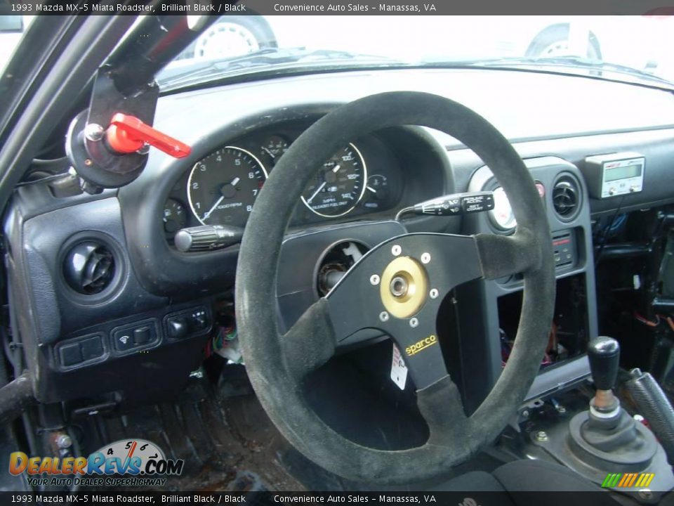 1993 Mazda MX-5 Miata Roadster Brilliant Black / Black Photo #19