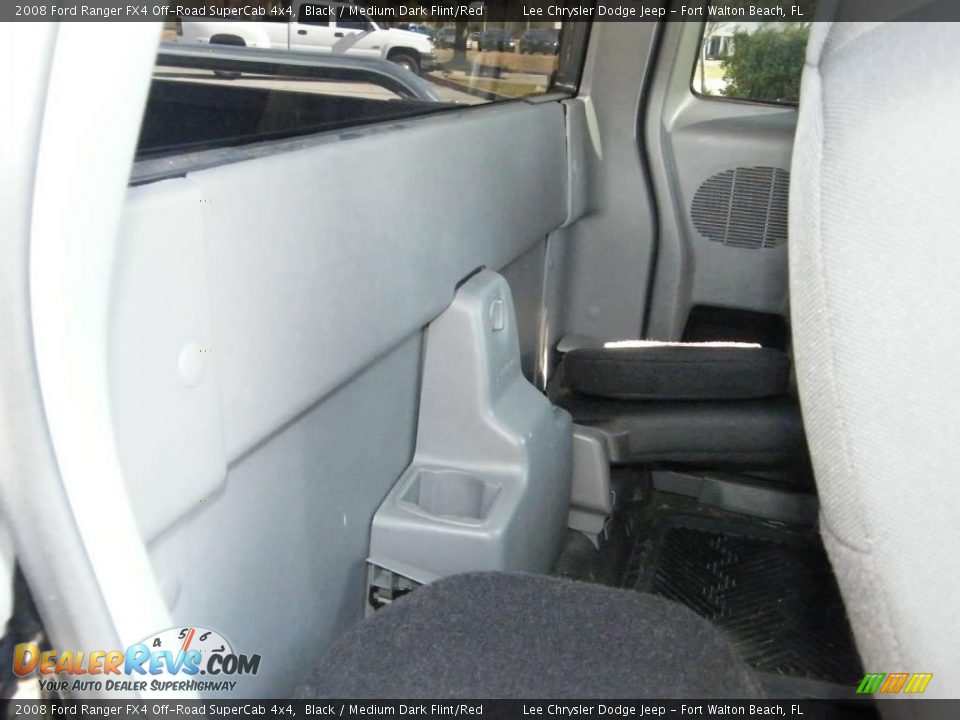 2008 Ford Ranger FX4 Off-Road SuperCab 4x4 Black / Medium Dark Flint/Red Photo #24