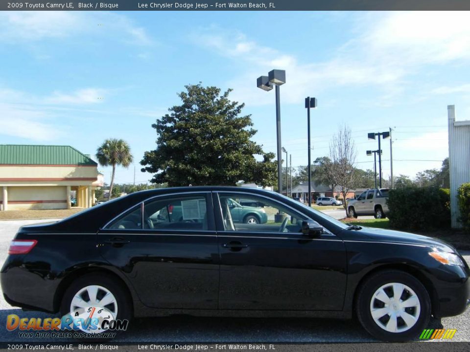 2009 Toyota Camry LE Black / Bisque Photo #6