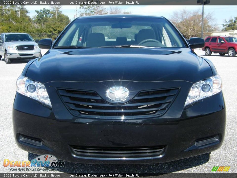 2009 Toyota Camry LE Black / Bisque Photo #8