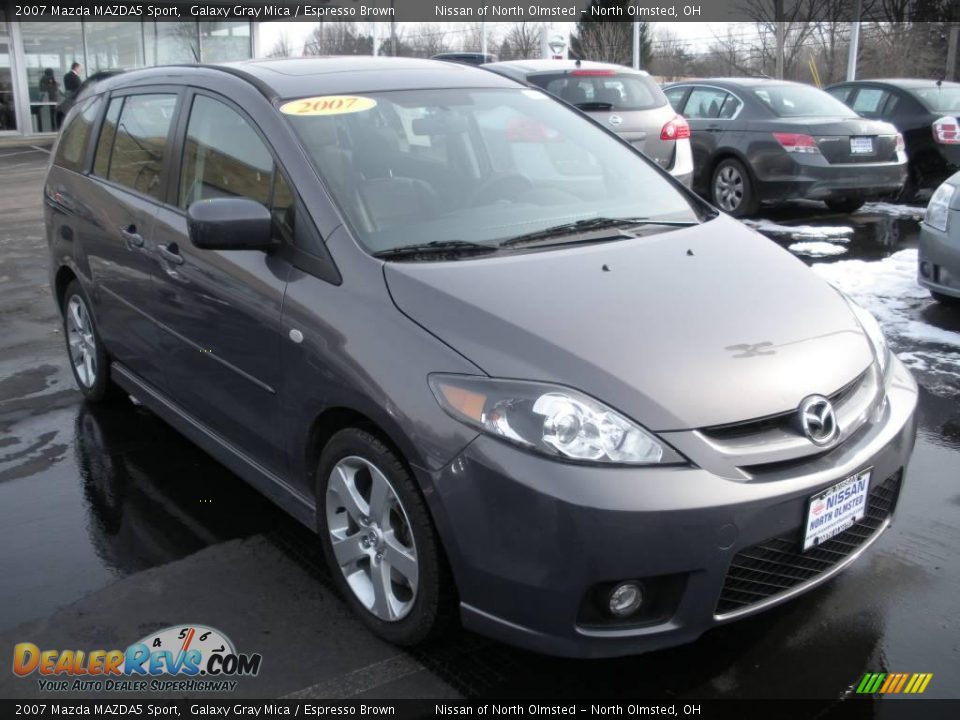2007 Mazda MAZDA5 Sport Galaxy Gray Mica / Espresso Brown Photo #3