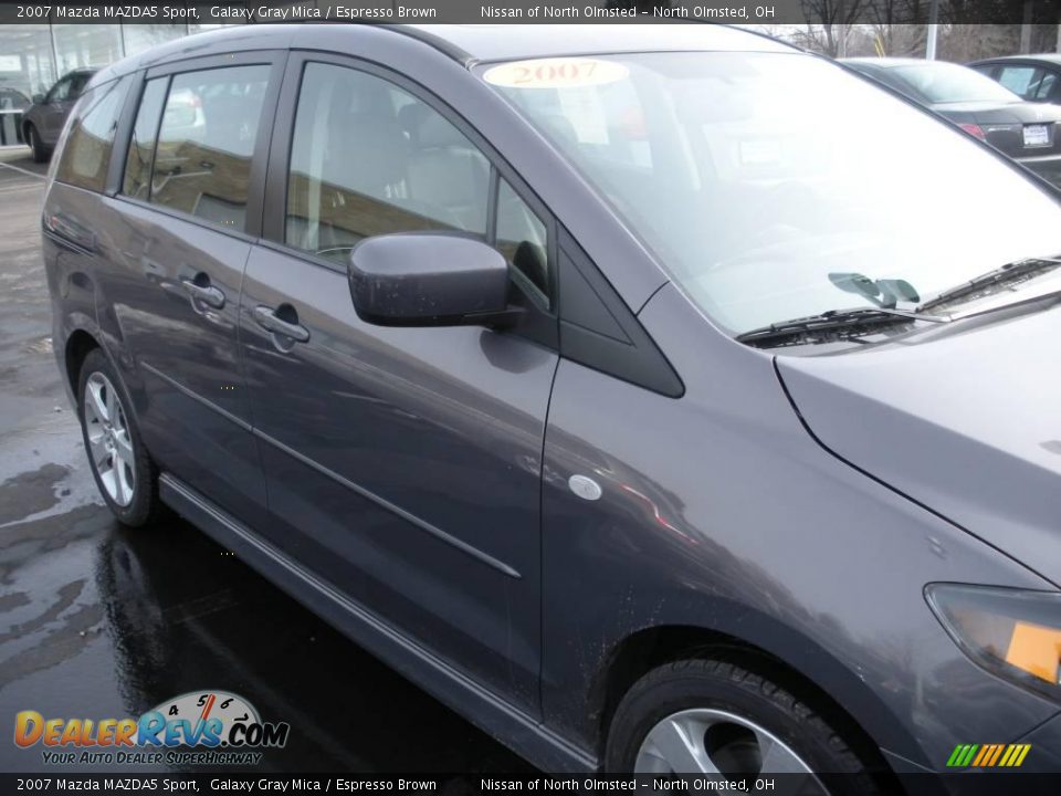 2007 Mazda MAZDA5 Sport Galaxy Gray Mica / Espresso Brown Photo #4
