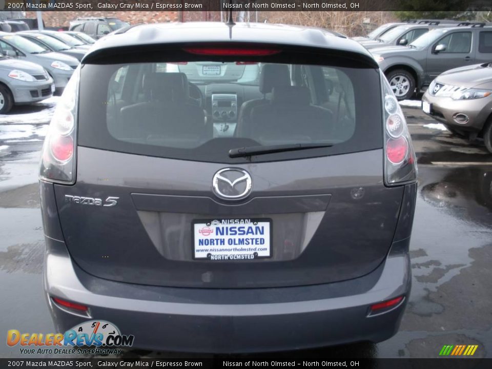 2007 Mazda MAZDA5 Sport Galaxy Gray Mica / Espresso Brown Photo #6