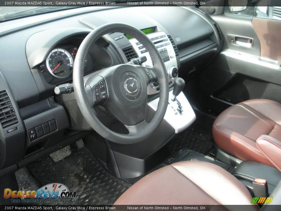 2007 Mazda MAZDA5 Sport Galaxy Gray Mica / Espresso Brown Photo #11