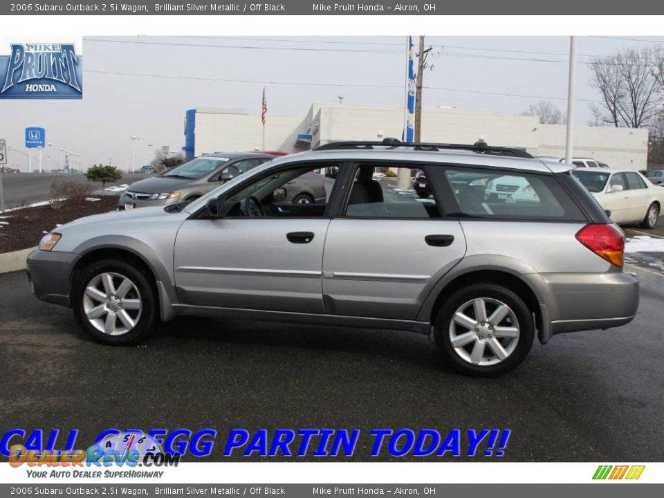 2006 Subaru Outback 2.5i Wagon Brilliant Silver Metallic / Off Black Photo #1