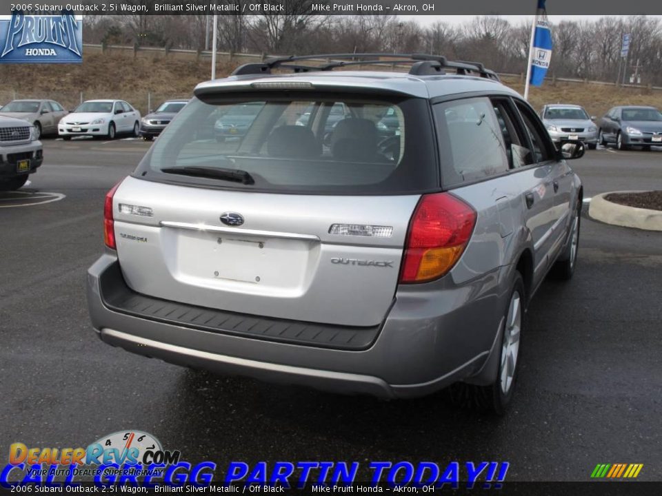 2006 Subaru Outback 2.5i Wagon Brilliant Silver Metallic / Off Black Photo #7