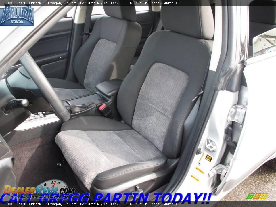 2006 Subaru Outback 2.5i Wagon Brilliant Silver Metallic / Off Black Photo #11