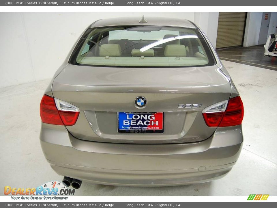 2008 BMW 3 Series 328i Sedan Platinum Bronze Metallic / Beige Photo #7