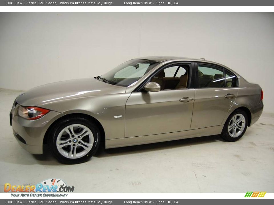 2008 BMW 3 Series 328i Sedan Platinum Bronze Metallic / Beige Photo #12