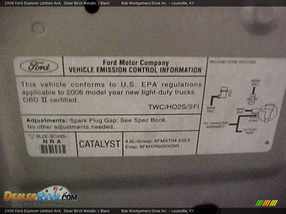 2006 Ford Explorer Limited 4x4 Silver Birch Metallic / Black Photo #32