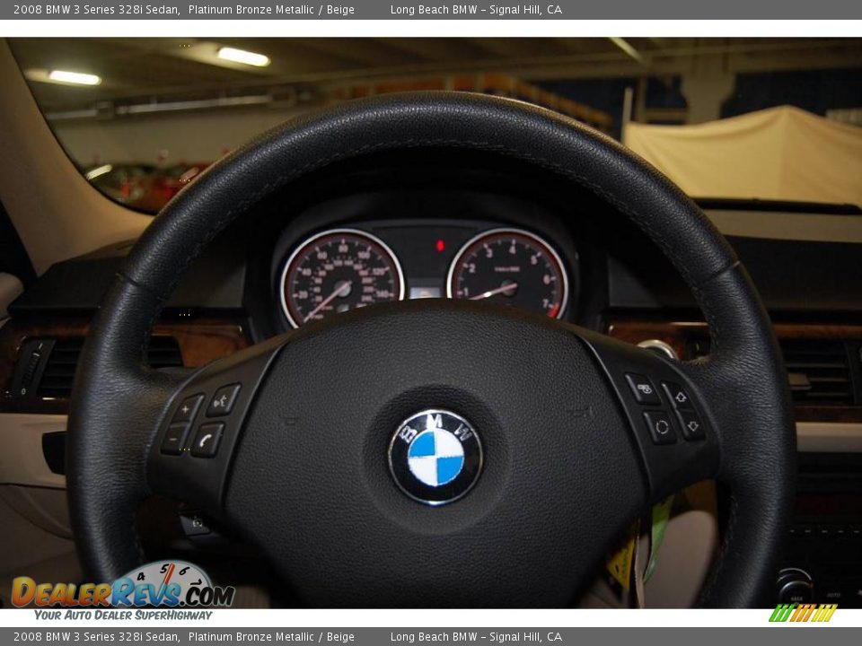 2008 BMW 3 Series 328i Sedan Platinum Bronze Metallic / Beige Photo #30