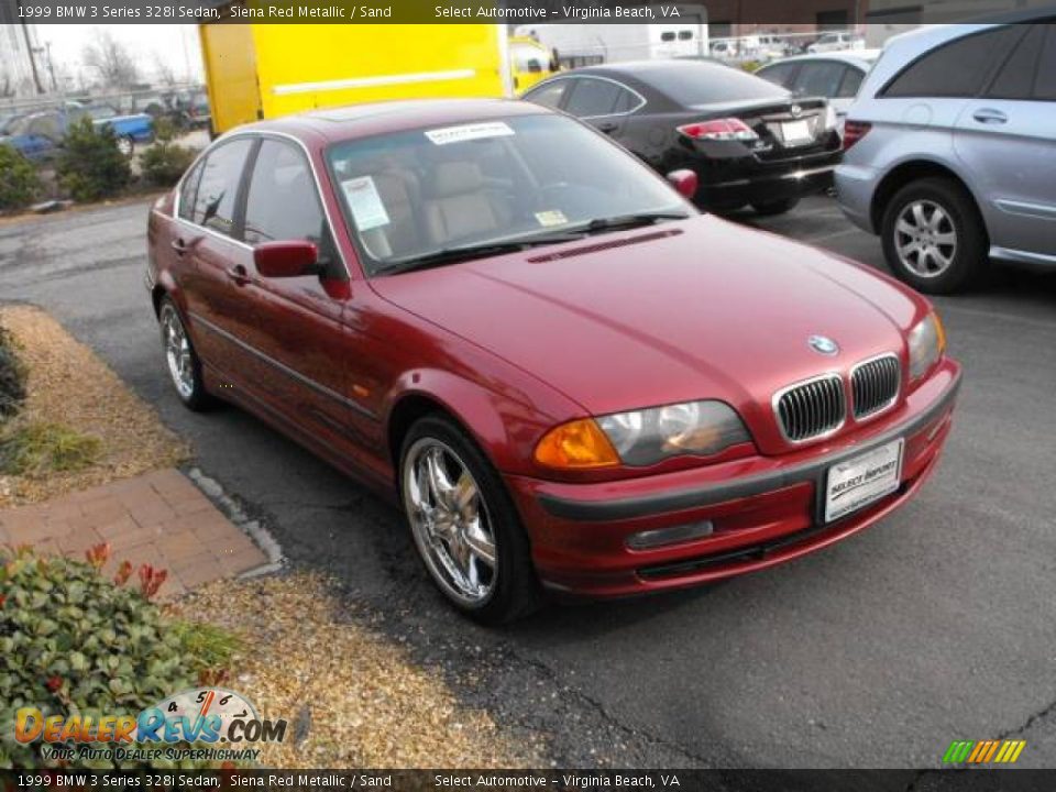 1999 BMW 3 Series 328i Sedan Siena Red Metallic / Sand Photo #4