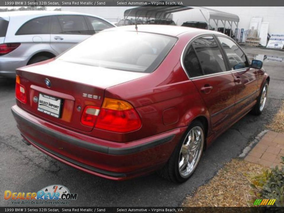1999 BMW 3 Series 328i Sedan Siena Red Metallic / Sand Photo #5