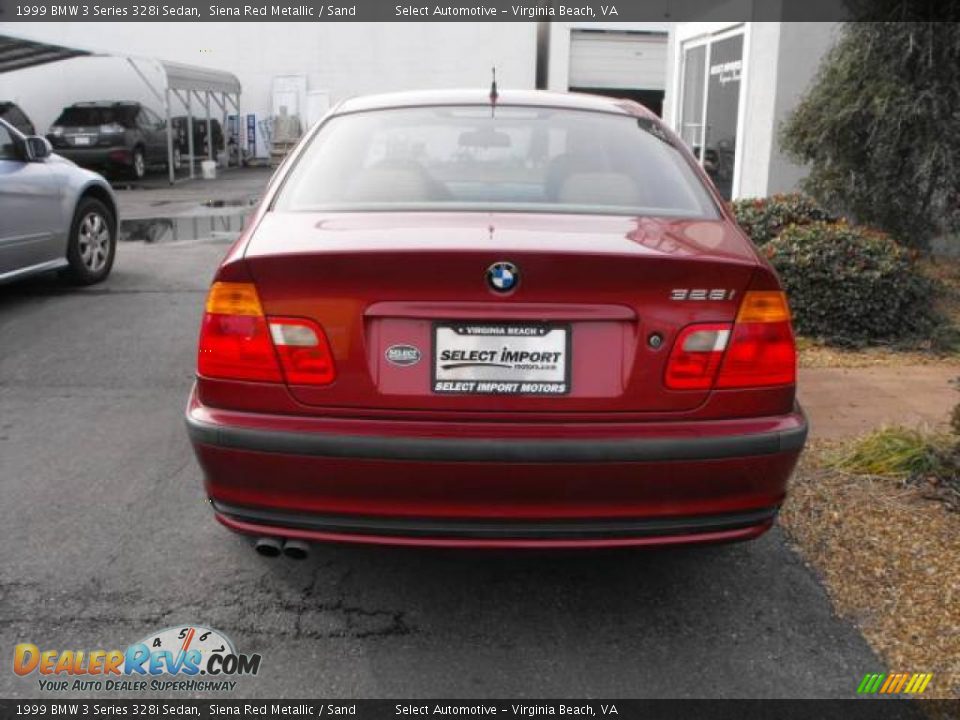 1999 BMW 3 Series 328i Sedan Siena Red Metallic / Sand Photo #6