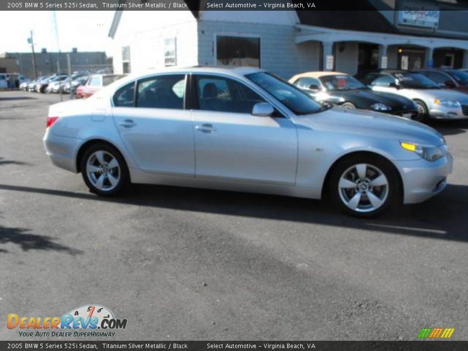 2005 BMW 5 Series 525i Sedan Titanium Silver Metallic / Black Photo #5