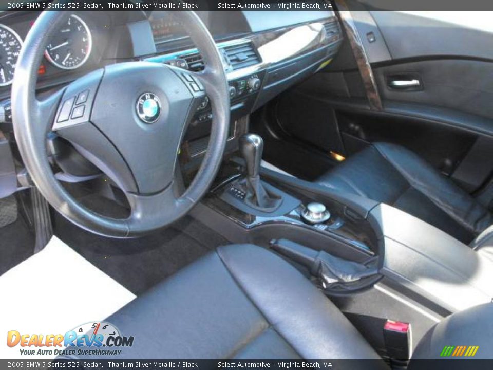 2005 BMW 5 Series 525i Sedan Titanium Silver Metallic / Black Photo #11