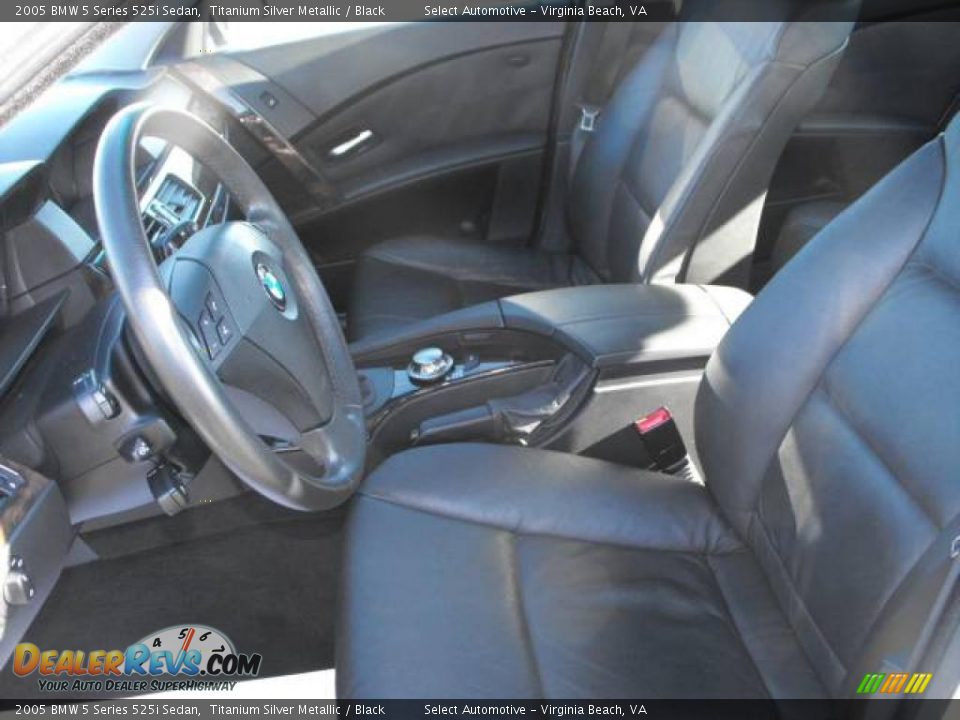 2005 BMW 5 Series 525i Sedan Titanium Silver Metallic / Black Photo #12
