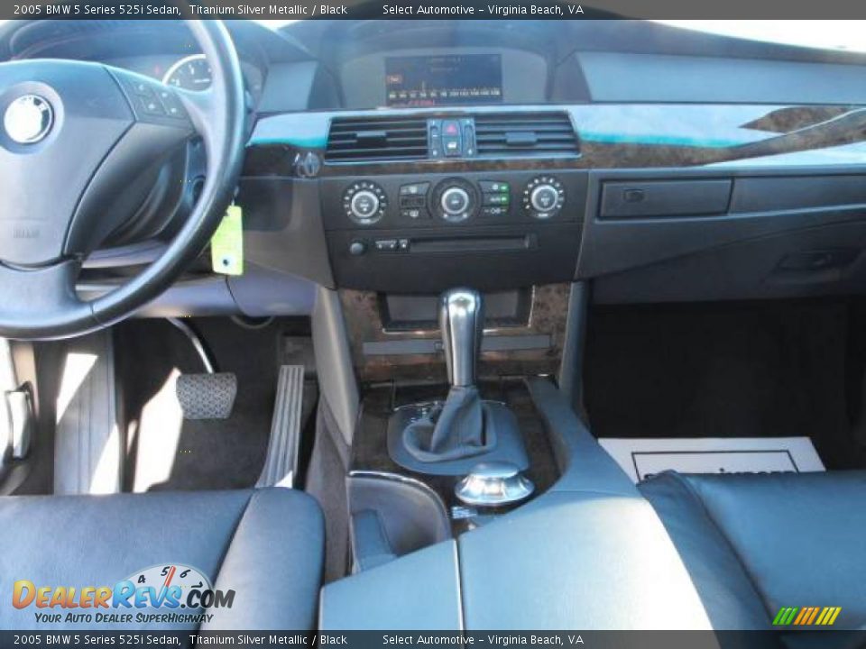 2005 BMW 5 Series 525i Sedan Titanium Silver Metallic / Black Photo #15