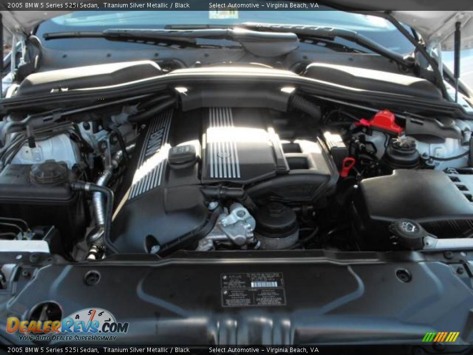2005 BMW 5 Series 525i Sedan Titanium Silver Metallic / Black Photo #19