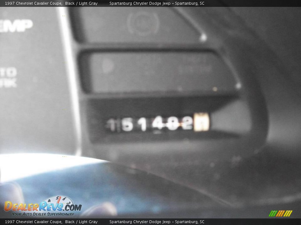 1997 Chevrolet Cavalier Coupe Black / Light Gray Photo #7