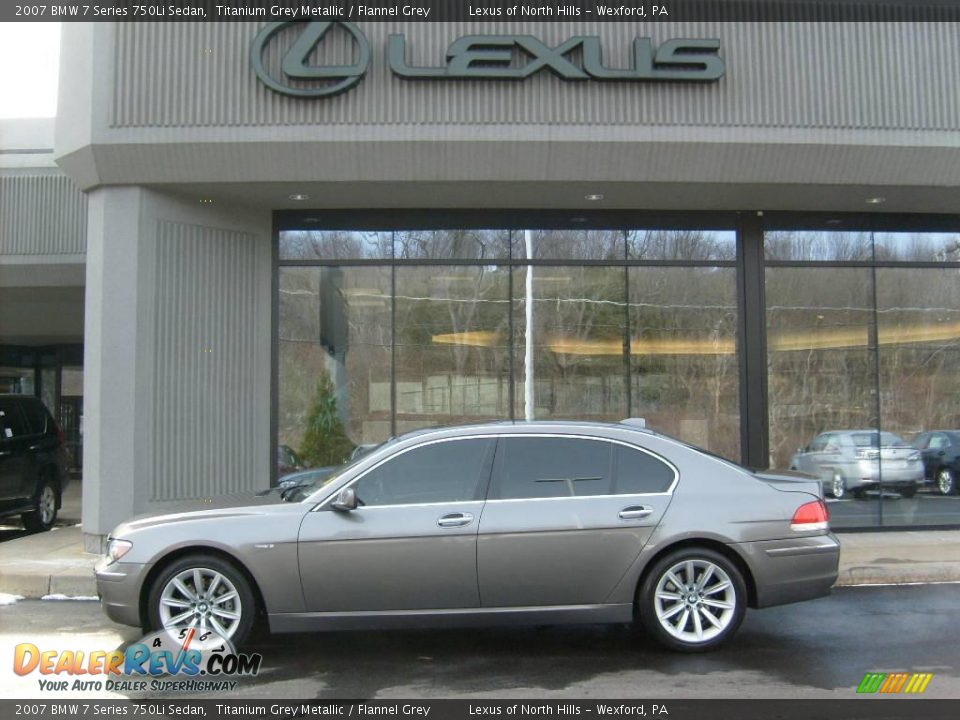 2007 BMW 7 Series 750Li Sedan Titanium Grey Metallic / Flannel Grey Photo #2