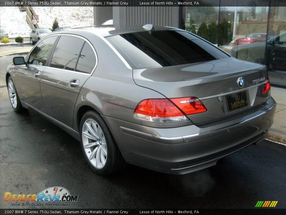 2007 BMW 7 Series 750Li Sedan Titanium Grey Metallic / Flannel Grey Photo #3