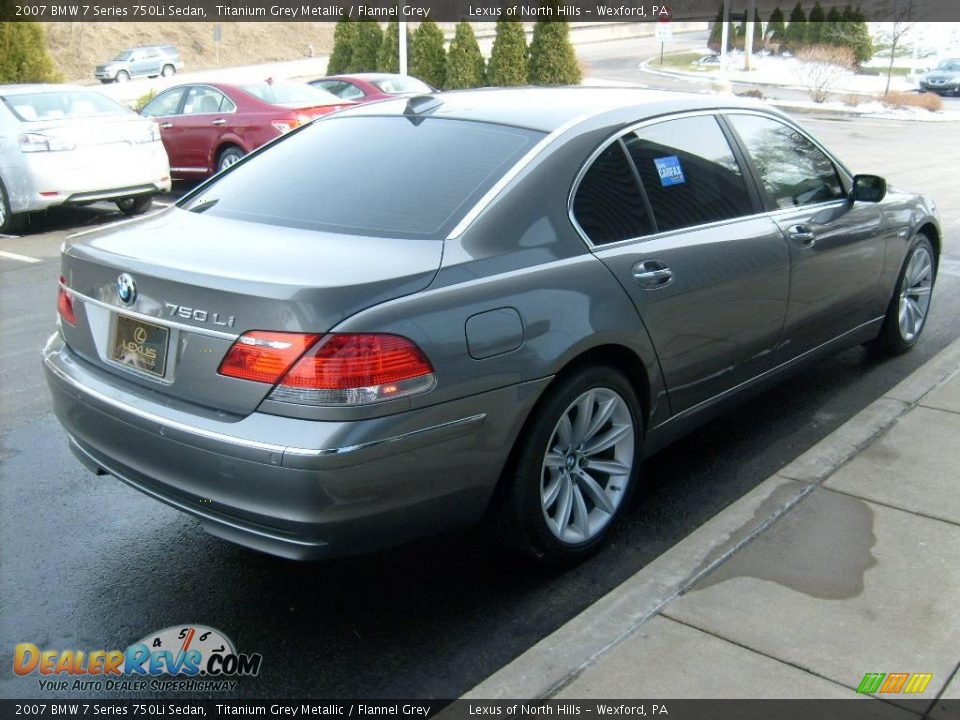 2007 BMW 7 Series 750Li Sedan Titanium Grey Metallic / Flannel Grey Photo #5