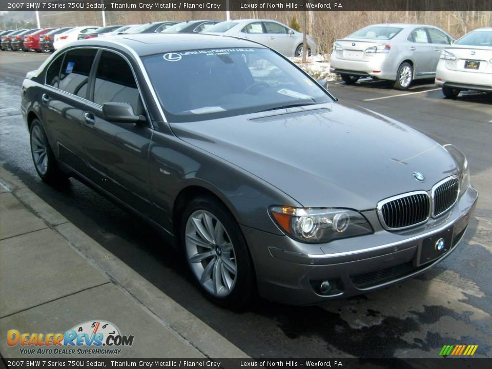 2007 BMW 7 Series 750Li Sedan Titanium Grey Metallic / Flannel Grey Photo #6